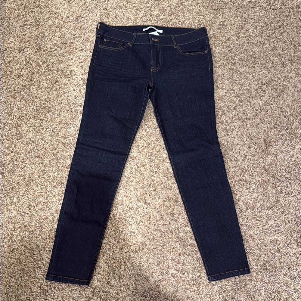 Deep Indigo Blue Skinny Jeans with Sleek Fit